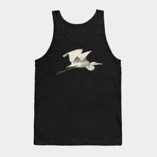 Great Egret in Flight Tank Top